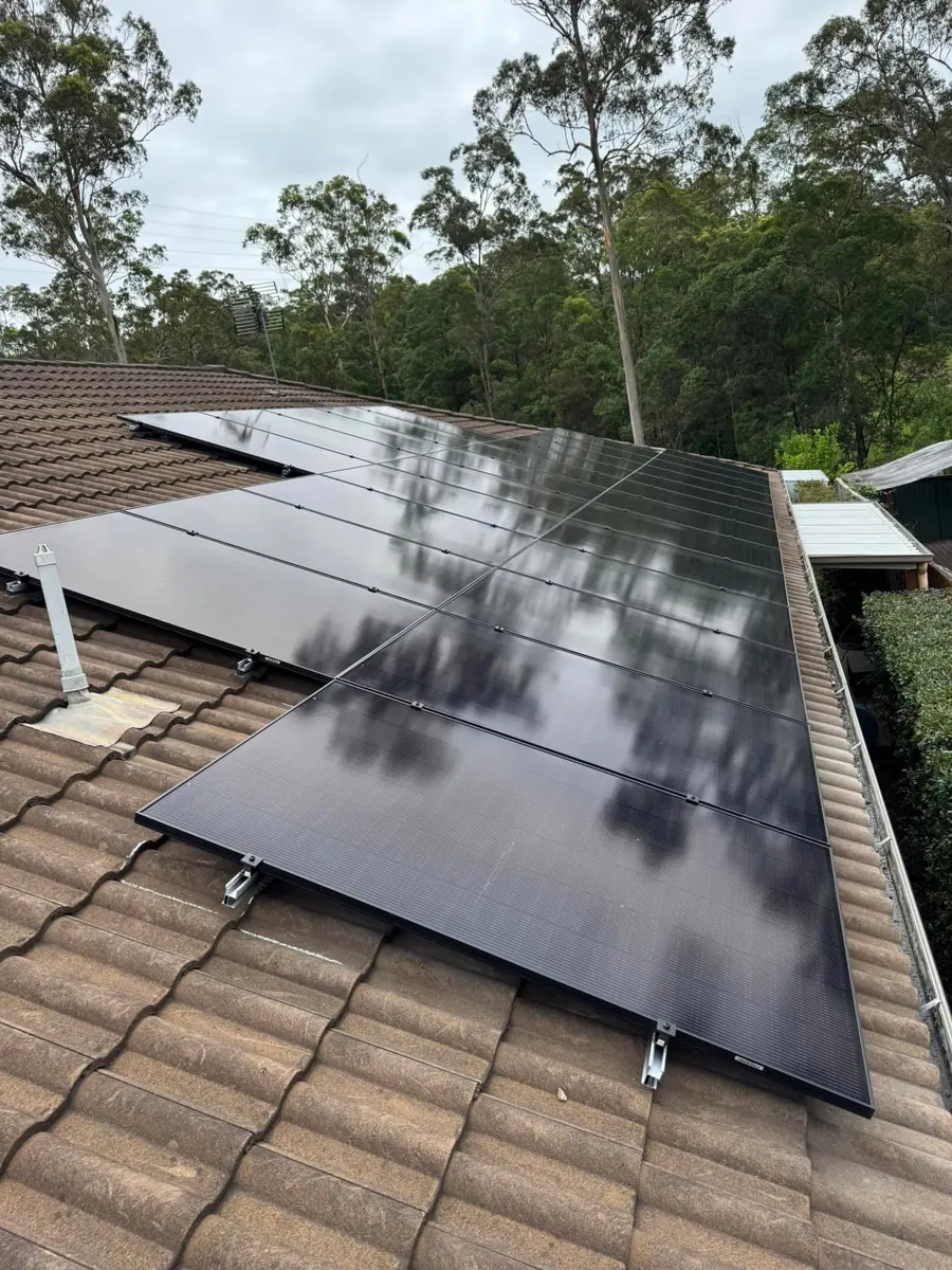 Finished panels on a tile roof, a Green Coast job
